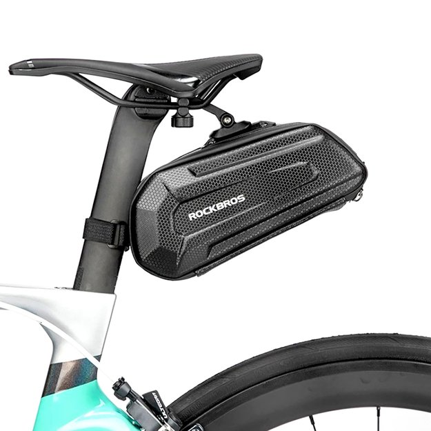 Rockbros B69 bicycle saddle bag 1.8l with easy release system - black 3