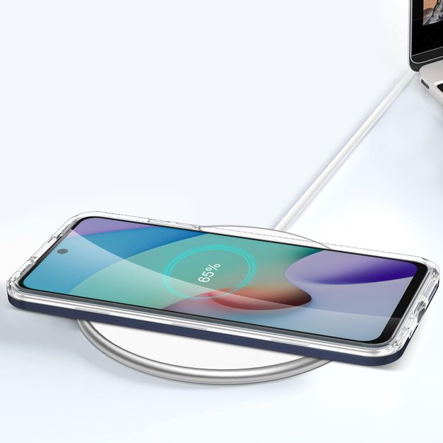 Clear 3in1 Case for Xiaomi Redmi 10 Frame Gel Cover Blue 12