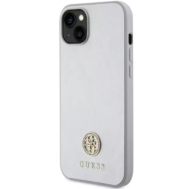 Guess GUHCP15MPS4DGPS iPhone 15 Plus 6.7&quot  silver/silver hardcase Strass Metal Logo 7