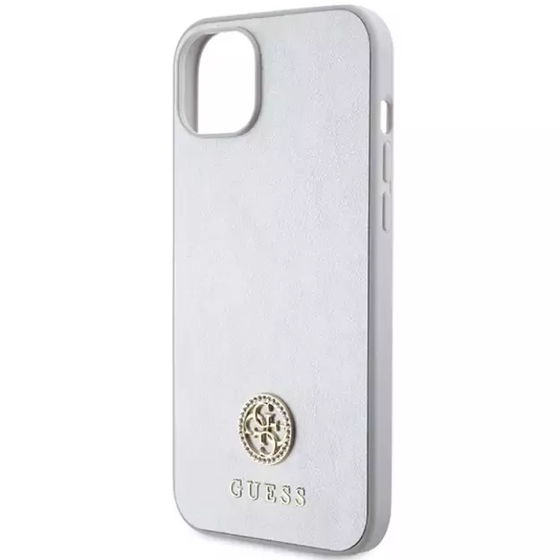 Guess GUHCP15MPS4DGPS iPhone 15 Plus 6.7&quot  silver/silver hardcase Strass Metal Logo 11