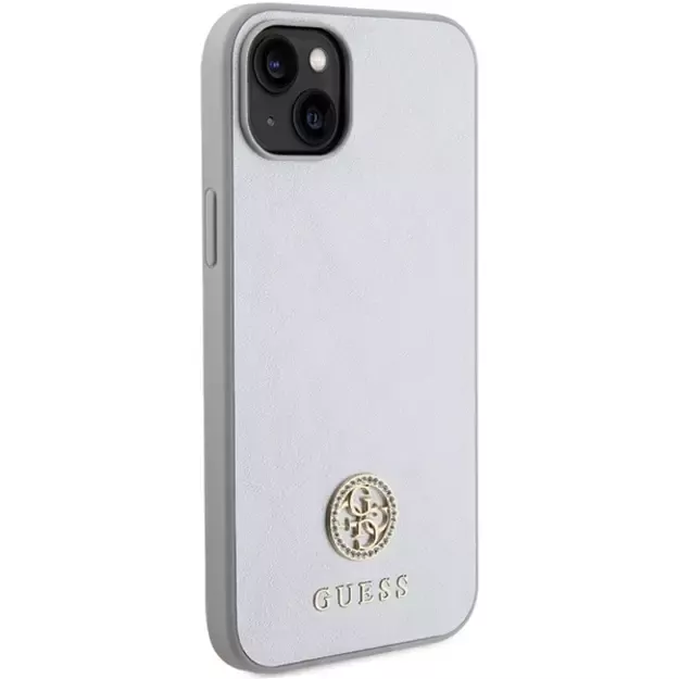 Guess GUHCP15MPS4DGPS iPhone 15 Plus 6.7&quot  silver/silver hardcase Strass Metal Logo 9