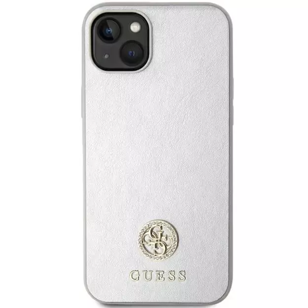 Guess GUHCP15MPS4DGPS iPhone 15 Plus 6.7&quot  silver/silver hardcase Strass Metal Logo 8