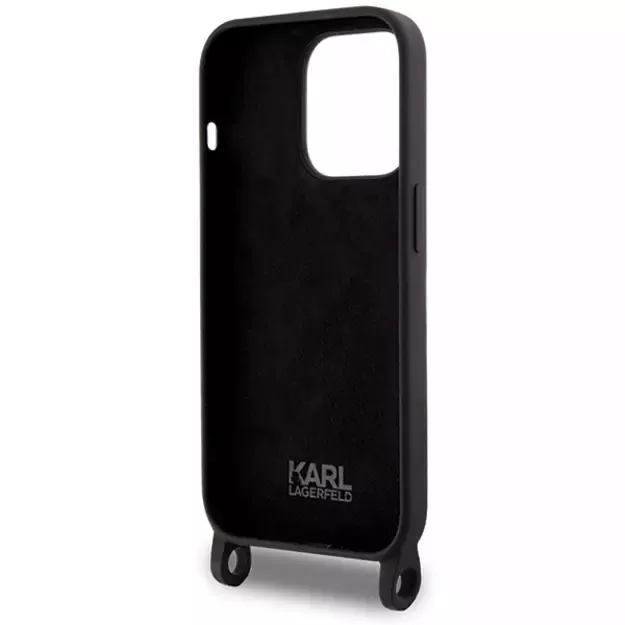 Karl Lagerfeld KLHCP15XSCBSCNK iPhone 15 Pro Max 6.7&quot  hardcase black/black Crossbody Silicone Choupette 11