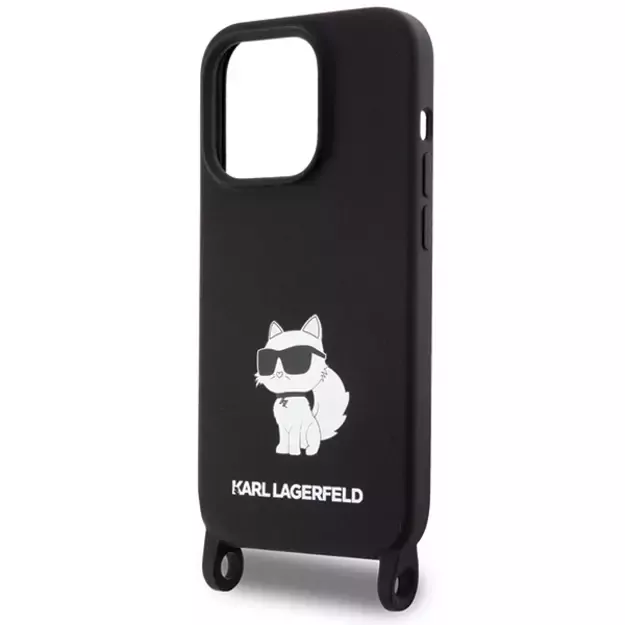 Karl Lagerfeld KLHCP15XSCBSCNK iPhone 15 Pro Max 6.7&quot  hardcase black/black Crossbody Silicone Choupette 10