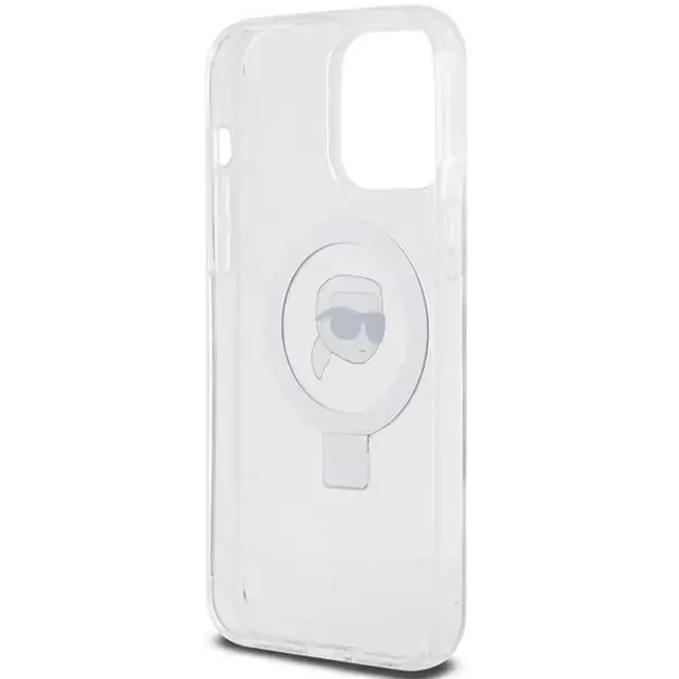 Karl Lagerfeld KLHMP15LHMRSKHH iPhone 15 Pro 6.1&quot  white/white hardcase Ring Stand Karl Head MagSafe 6