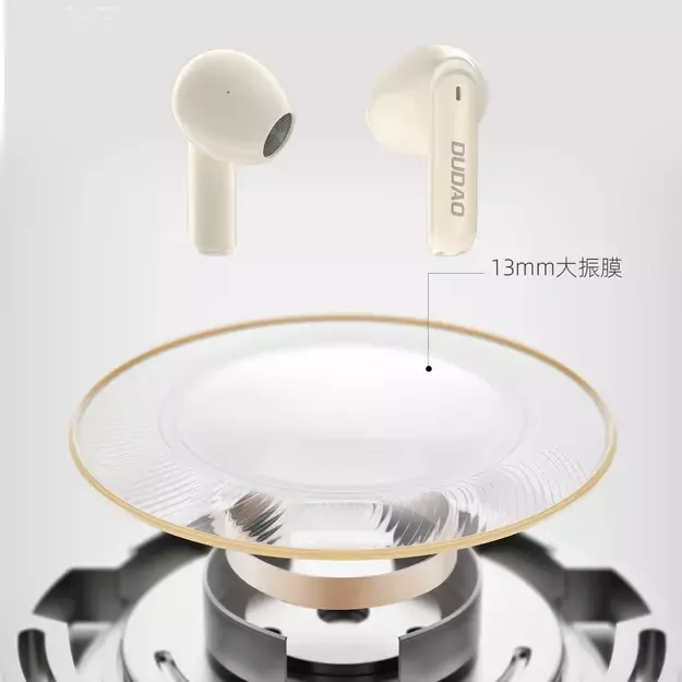 Dudao U18Pro Bluetooth 5.3 TWS wireless headphones - beige 3