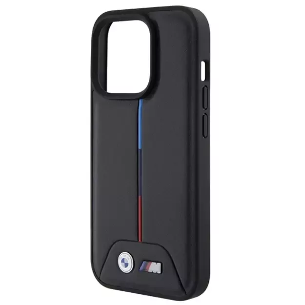 BMW Quilted Tricolor iPhone 15 Pro Case - Black 5