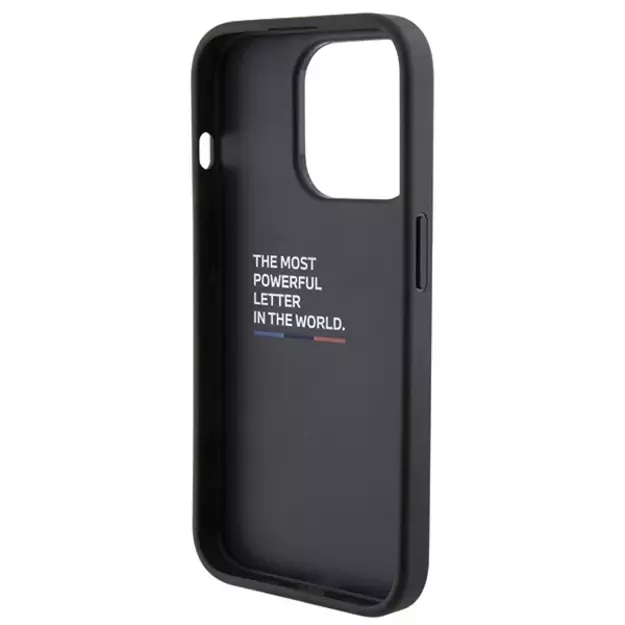 BMW Quilted Tricolor iPhone 15 Pro Case - Black 6
