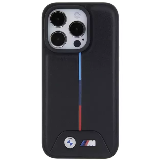 BMW Quilted Tricolor iPhone 15 Pro Case - Black 2