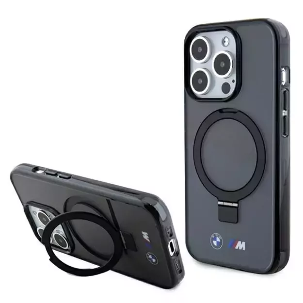 BMW Ring Stand M Collection MagSafe Case for iPhone 15 Pro - Black