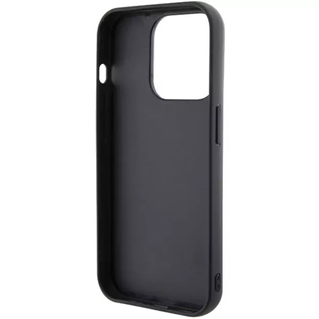Karl Lagerfeld Gripstand Saffiano Karl&amp Choupette Pins case for iPhone 15 Pro - black 7