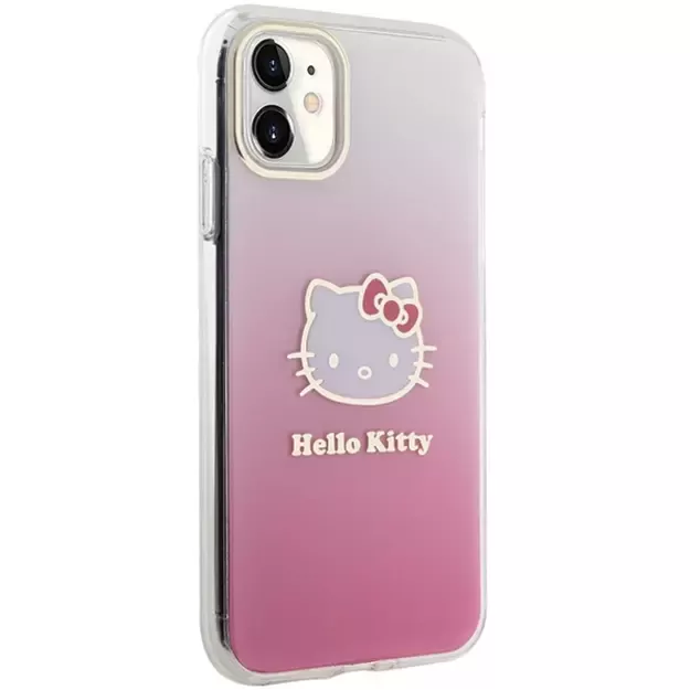 Hello Kitty IML Gradient Electrop Kitty Head Case for iPhone 11 / Xr - Pink 3