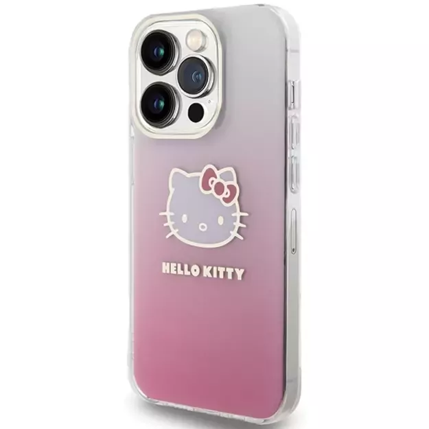 Hello Kitty IML Gradient Electrop Kitty Head case for iPhone 15 Pro - pink 2