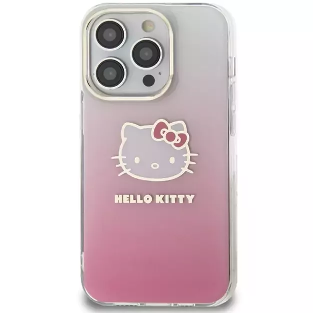 Hello Kitty IML Gradient Electrop Kitty Head case for iPhone 15 Pro - pink 3