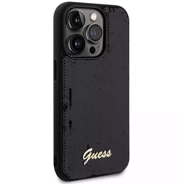 Guess Sequin Script Metal case for iPhone 13 Pro / 13 - black 3