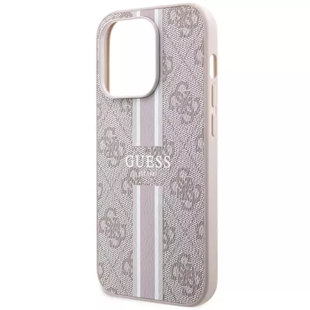 Guess 4G Printed Stripes MagSafe case for iPhone 15 Pro - pink 5