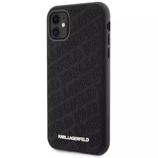 Karl Lagerfeld Quilted K Pattern case for iPhone 11 / Xr - black 1