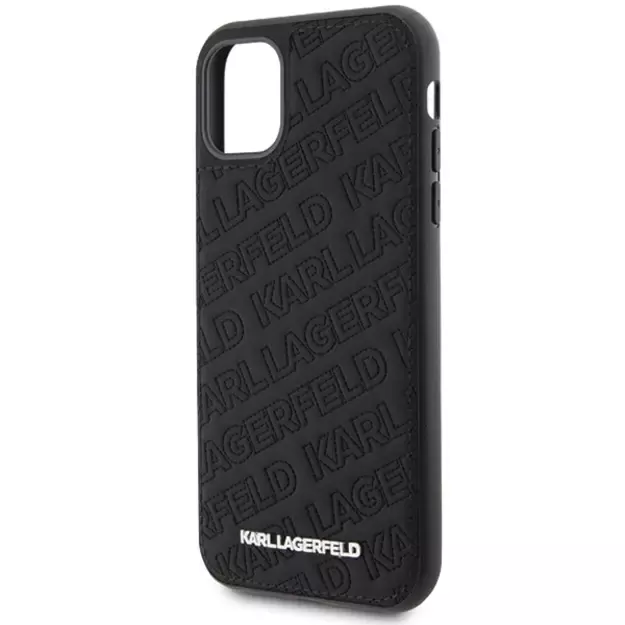 Karl Lagerfeld Quilted K Pattern case for iPhone 11 / Xr - black 5