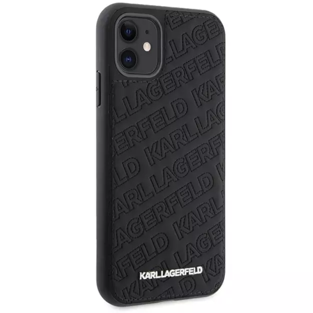 Karl Lagerfeld Quilted K Pattern case for iPhone 11 / Xr - black 3