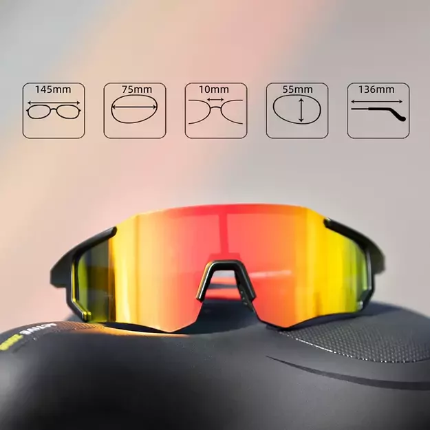 Rockbros 10182 polarizing cycling glasses - red 10