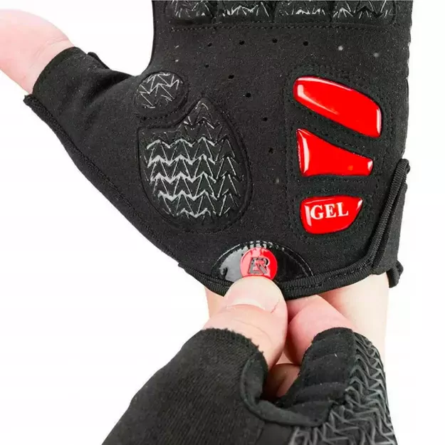 Rockbros S169BR XL cycling gloves with gel inserts - black and red 3