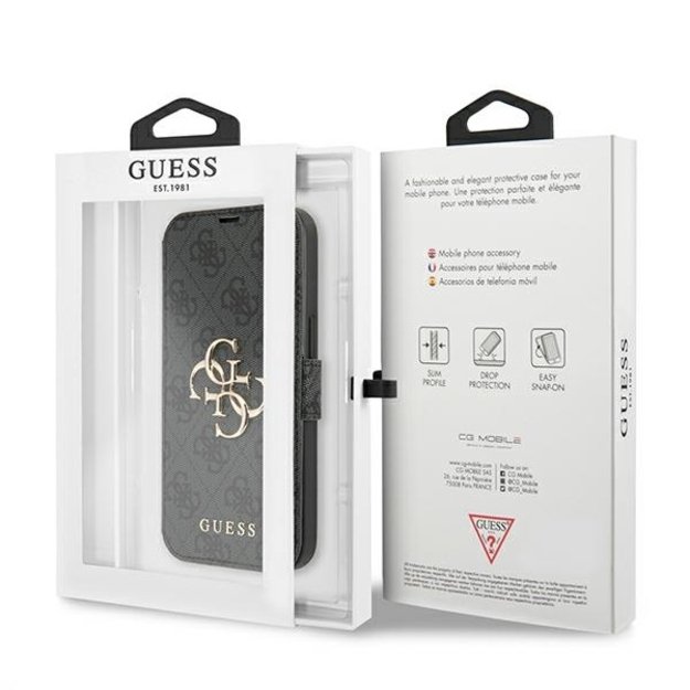Guess GUBKP13L4GMGGR iPhone 13 Pro / 13 6.1&quot  grey/grey book 4G Big Metal Logo 12