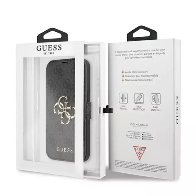 Guess GUBKP13L4GMGGR iPhone 13 Pro / 13 6.1&quot  grey/grey book 4G Big Metal Logo 7