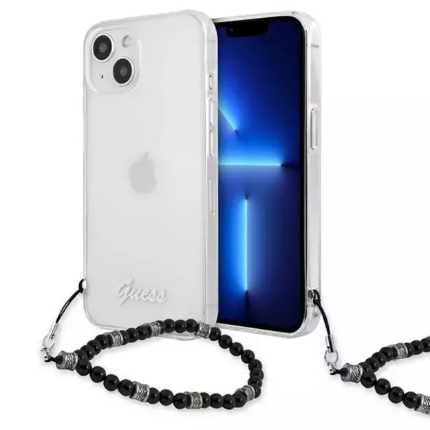 Guess GUHCP13MKPSBK iPhone 13 6.1&quot  Transparent hardcase Black Pearl