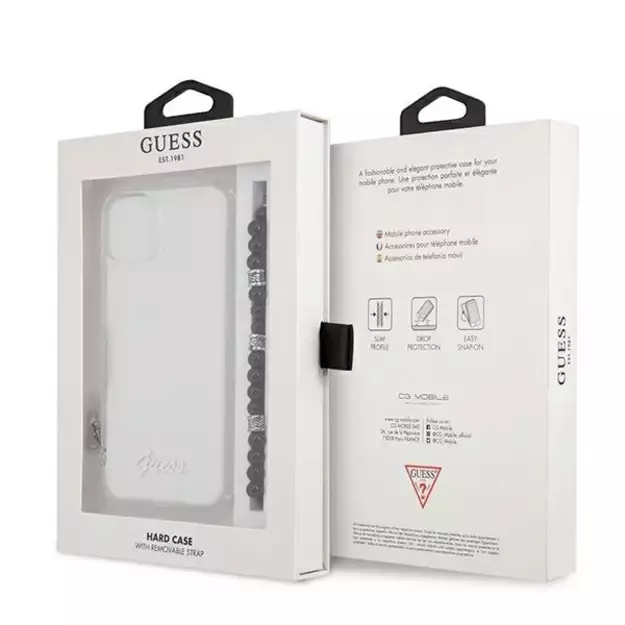 Guess GUHCP13MKPSBK iPhone 13 6.1&quot  Transparent hardcase Black Pearl 9