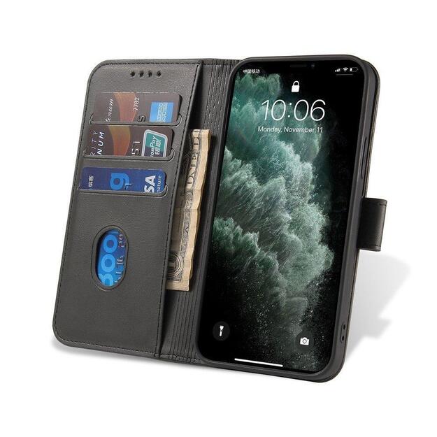 Magnet Case elegant case case cover with a flap and stand function for Motorola Moto G100 / Edge S black 13