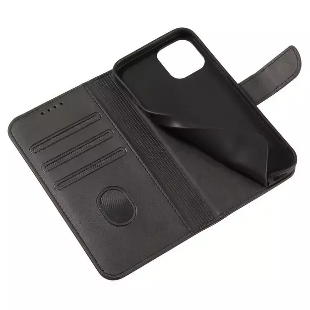 Magnet Case elegant case case cover with a flap and stand function for Motorola Moto G100 / Edge S black 7