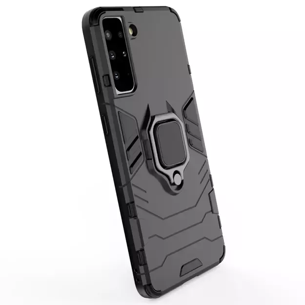 Ring Armor tough hybrid case cover + magnetic holder for Samsung Galaxy S22 + (S22 Plus) black 10