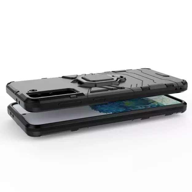 Ring Armor tough hybrid case cover + magnetic holder for Samsung Galaxy S22 + (S22 Plus) black 9