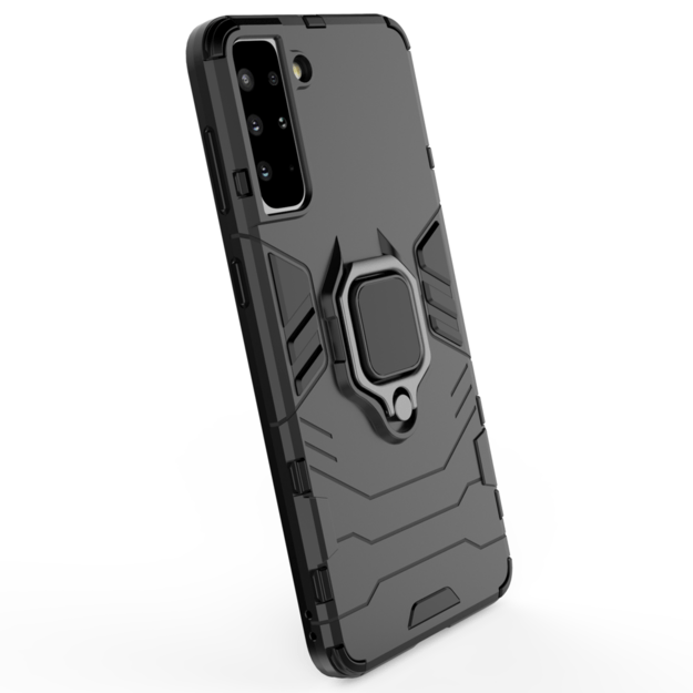 Ring Armor tough hybrid case cover + magnetic holder for Samsung Galaxy S22 + (S22 Plus) black 4