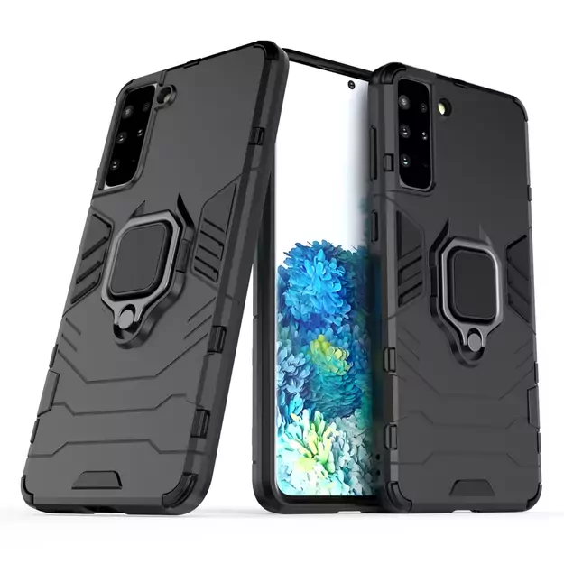 Ring Armor tough hybrid case cover + magnetic holder for Samsung Galaxy S22 + (S22 Plus) black 7