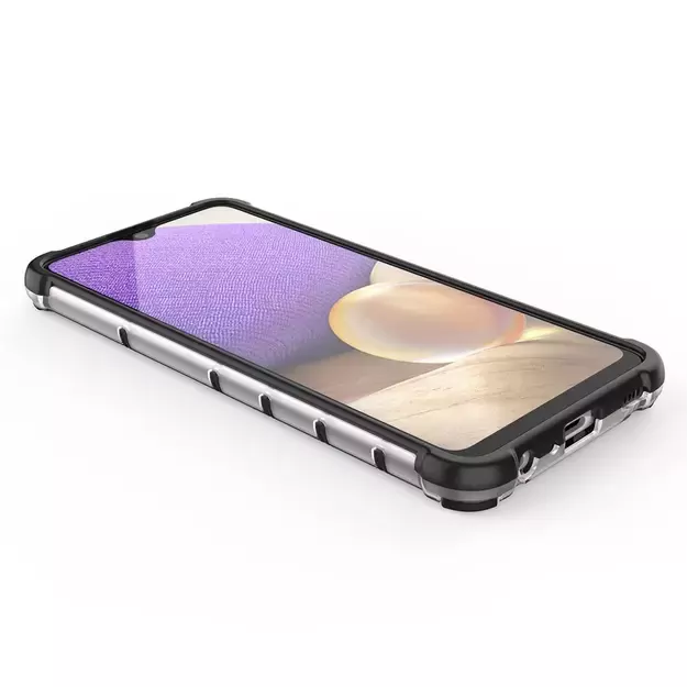 Honeycomb case armored cover with a gel frame for Samsung Galaxy A03s (166.5) blue 26