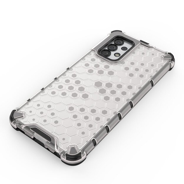 Honeycomb case armored cover with a gel frame for Samsung Galaxy A03s (166.5) blue 6