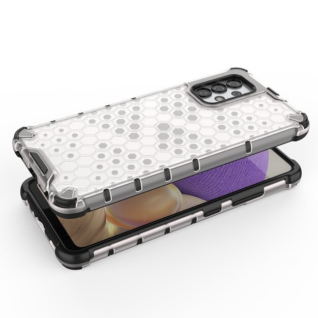 Honeycomb case armored cover with a gel frame for Samsung Galaxy A03s (166.5) blue 5