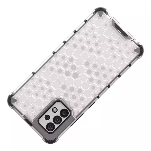 Honeycomb case armored cover with a gel frame for Samsung Galaxy A03s (166.5) blue 21