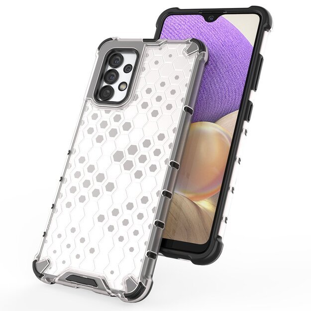Honeycomb case armored cover with a gel frame for Samsung Galaxy A03s (166.5) blue 9