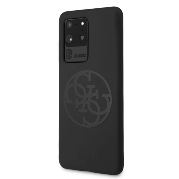 Guess GUHCS69LS4GBK S20 Ultra G988 black/black hard case Silicone 4G Tone On Tone 1