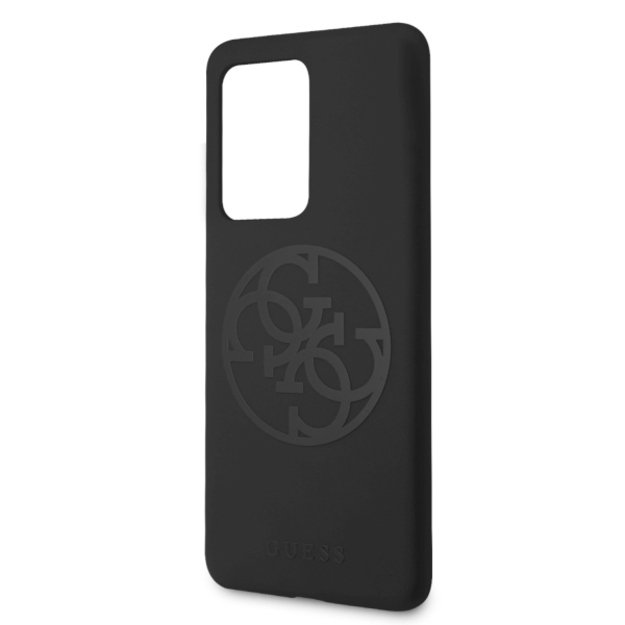 Guess GUHCS69LS4GBK S20 Ultra G988 black/black hard case Silicone 4G Tone On Tone 4