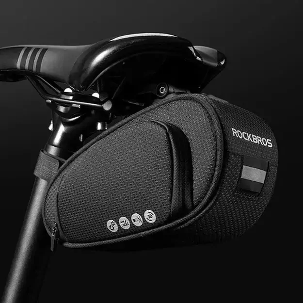 Rockbros C40 bicycle bag under the saddle - black 17