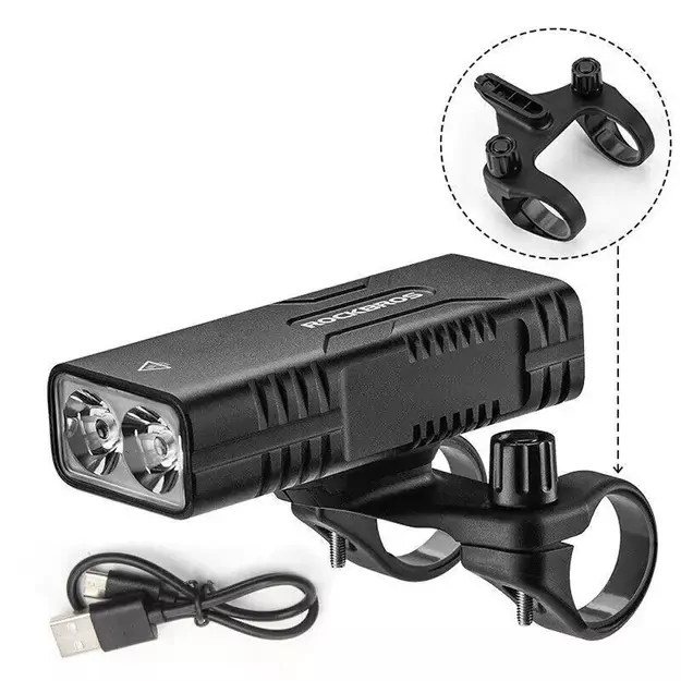 Rockbros 24310002001 bicycle light 850 lm with powerbank function + USB-C - USB-A cable - black 16