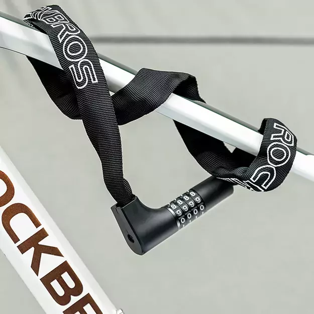 Rockbros 3230002001 bicycle lock with combination and key - black 27