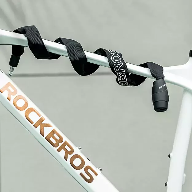 Rockbros 3230002001 bicycle lock with combination and key - black 30