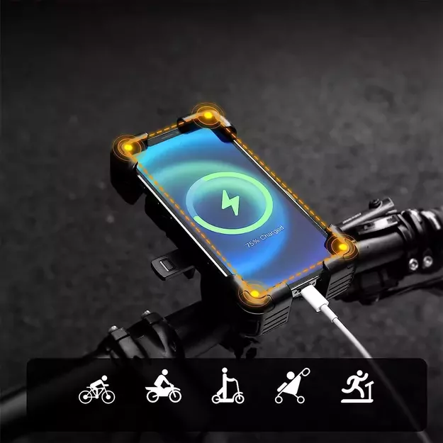 Rockbros 25210030001 Bike Phone Holder for Handlebars - Black 2