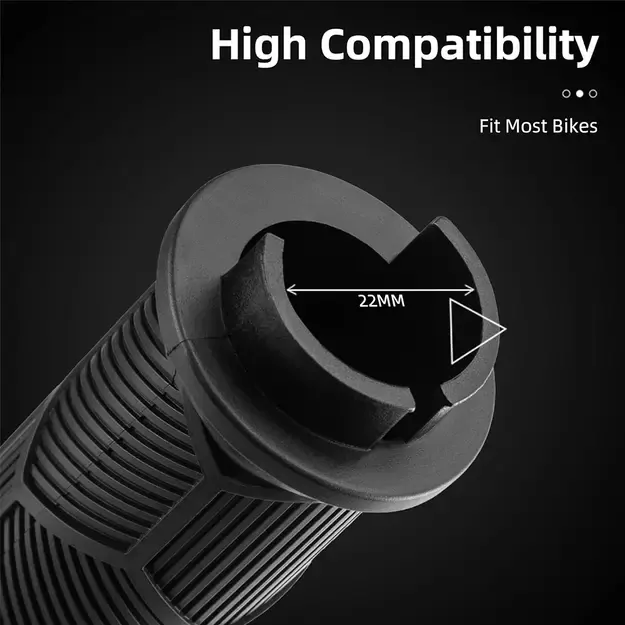 Rockbros 40720007001 bicycle grips with reflector - black 4