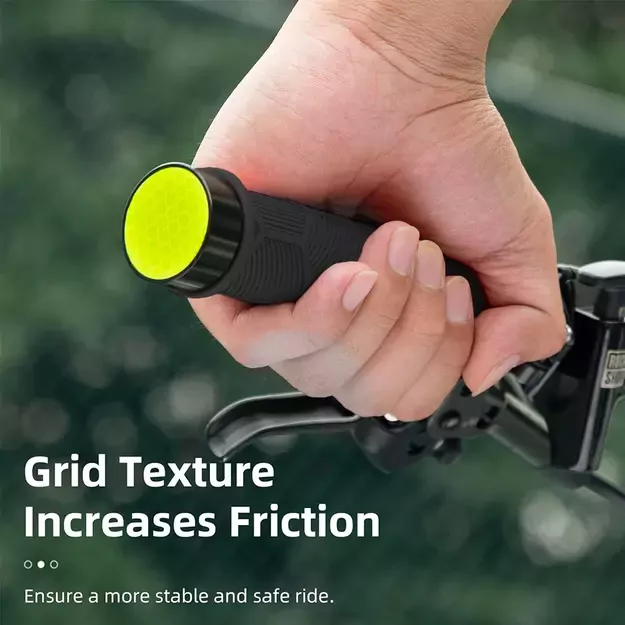 Rockbros 40720007001 bicycle grips with reflector - black 2