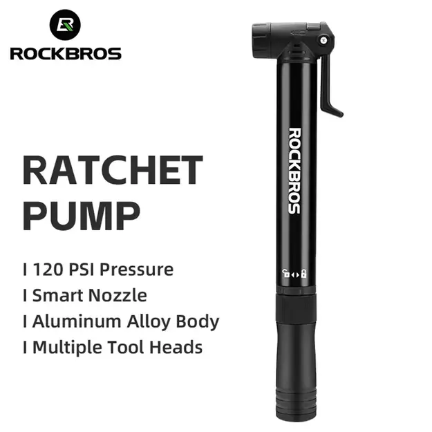 Rockbros 42320010001 Bicycle Pump Hand + Screwdriver - Black 10